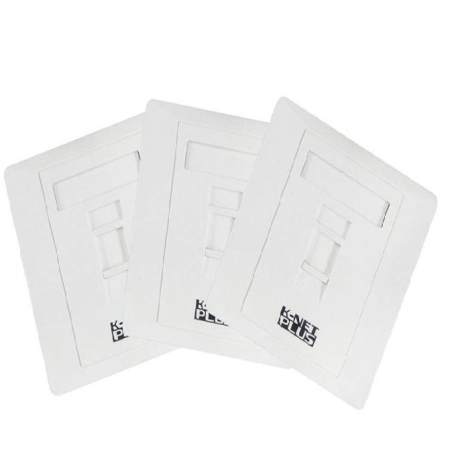 فروش همکاری فیس پلیت تک پورت مارک کی نت پلاس ، فیس پلیت تک پورت قابل نصب برروی دیوار وداخل دیوار،خرید عمده فیس پلیت تک پورت برند