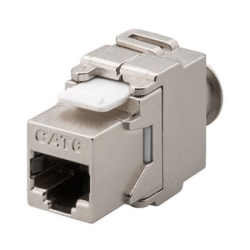 خرید عمده کیستون با زاویه 180 درجه cat6 شیلدار برند کی نت,مشخصات فنی کیستون کت سیکس شیلدار 180 درجه کی نت,کیستون فلزی کی نت