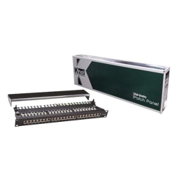 فروش عمده پچ پنل 24پورت همراه باکیستون cat6a شیلدار کی نت,خرید انلاین پچ پنل 24 پورت کیستون دار,پچ پنل 24 پورت شیلدار