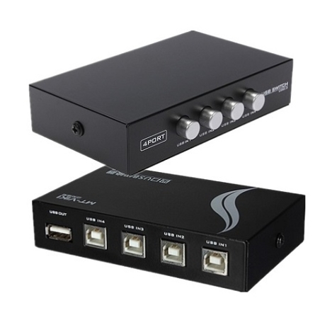 دیتا سوئیچ چهار پورت برای پرینتر USB دستی دی نت