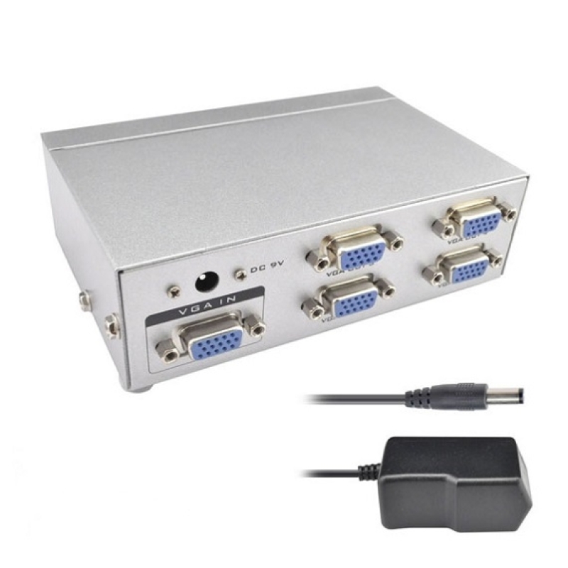 خرید عمده اسپلیتر یک به چهار وی جی ای ,اتصال یک دستگاه به چهار مانیتور , اسپلیتر چهار پورت وی جی 