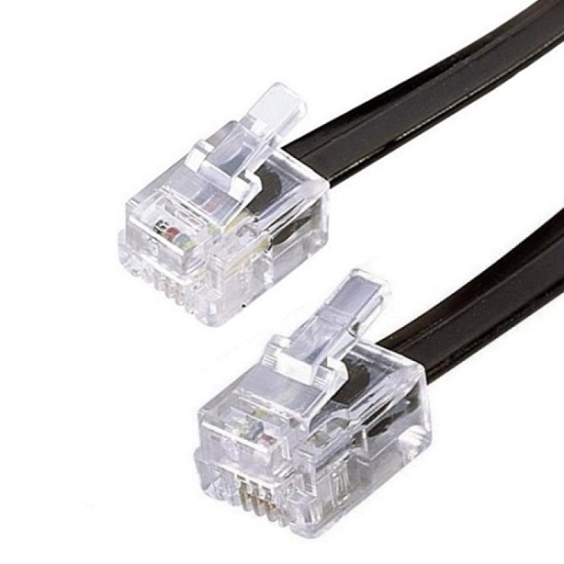 خرید عمتده کابل RJ11 یک متری , قیمت همکاری کابل تلفن یک متری , کابل تلفن یک متری