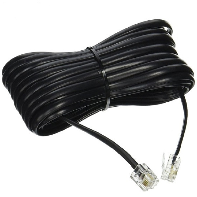 خرید عمده کابل RJ11 ده متری معمولی ,کابل تلفن ده متری ارزان, اتصال مودم به تلفن