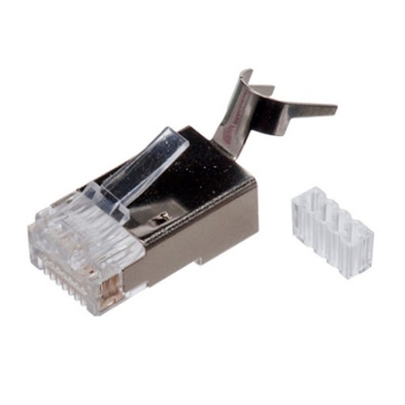 خرید عمده سوکت شبکه RJ45 Cat7 SFTP  , فروش آنلاین کانکتور شبکه Cat7 شانه دار,کانکتور شبکه دم دار کت سون 