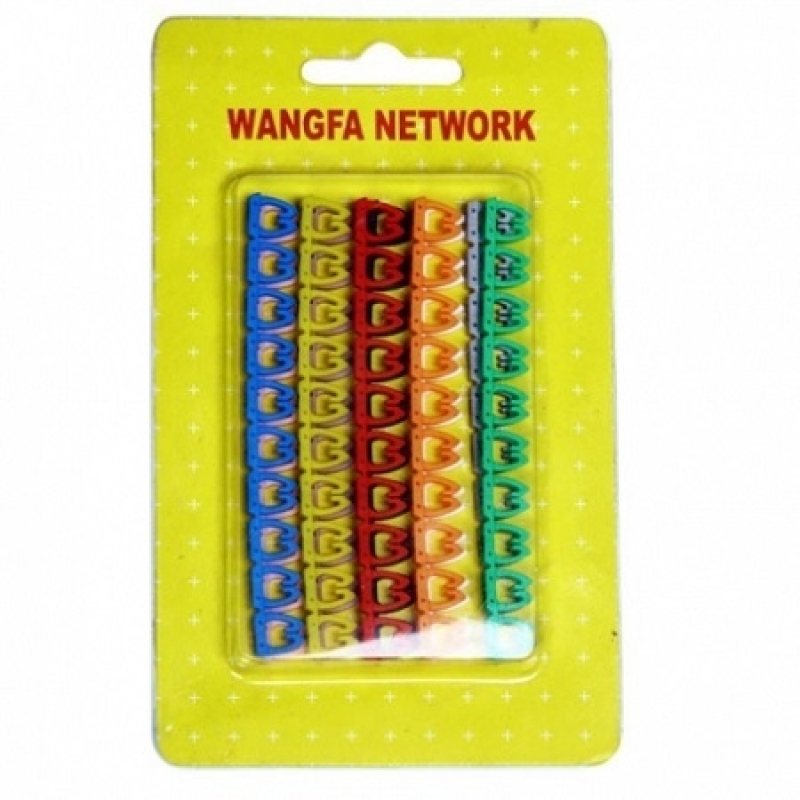 خرید عمده علامت گذاری سر وانتهای کابل شبکه , شماره سرکابل کت فایو , در رنگ بندی مختلف