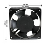 فن 12 سانتی 220 ولت فلزی مخصوص رک