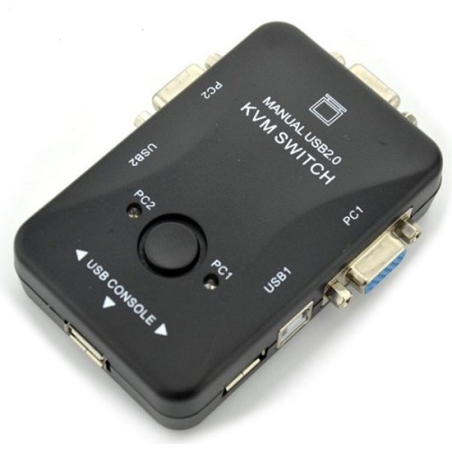 کی وی ام سوییچ  VGA دو پورت USB دستی دی نت