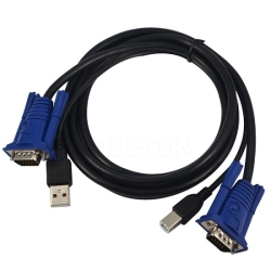 فروش عمده کابل KVM یو اس بی , اتصال همزمان کیبورد وموس به مانیتور وکیس , کابل KVM یو اس بی 