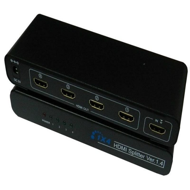 خرید عمده اسپلیتر چهار پورت HDMI 4K مارک دی نت،اتصال یک دستگاه به چهار مانیتور,خرید همکاری اسپلیتر چهارپورت اچ دی ام ای فورکی
