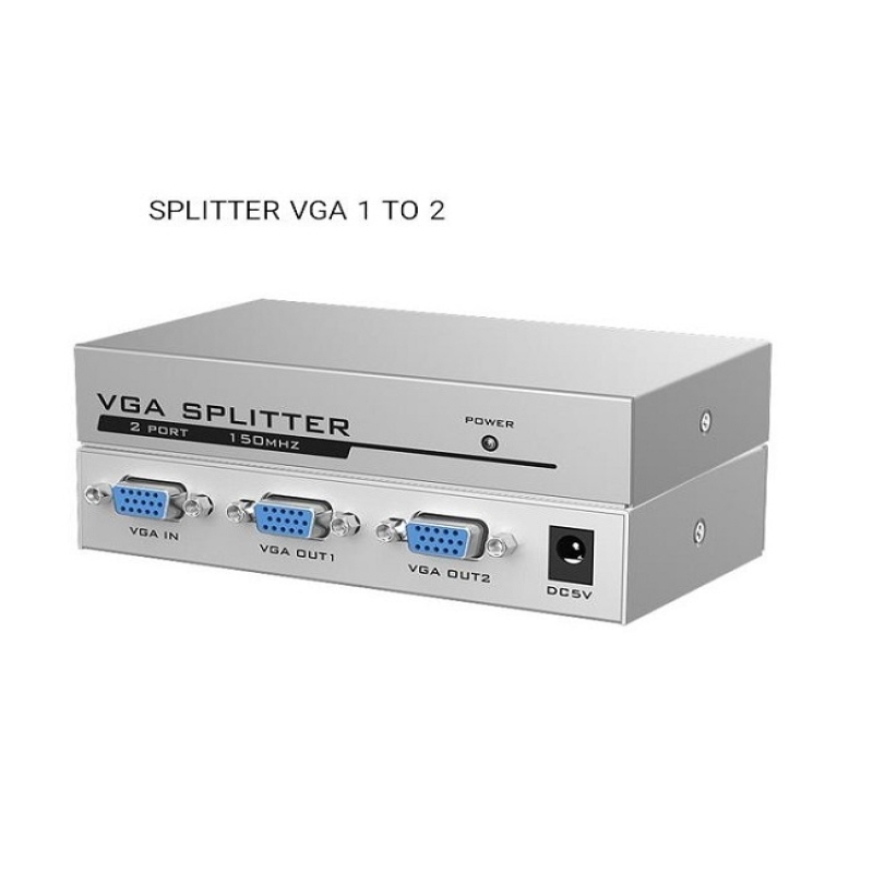 خرید عمده اسپیلیتر دو پورت VGA,یک تصویر VGA بر روی دو مانیتور,اتصال دو مانیتور به یک کیس 