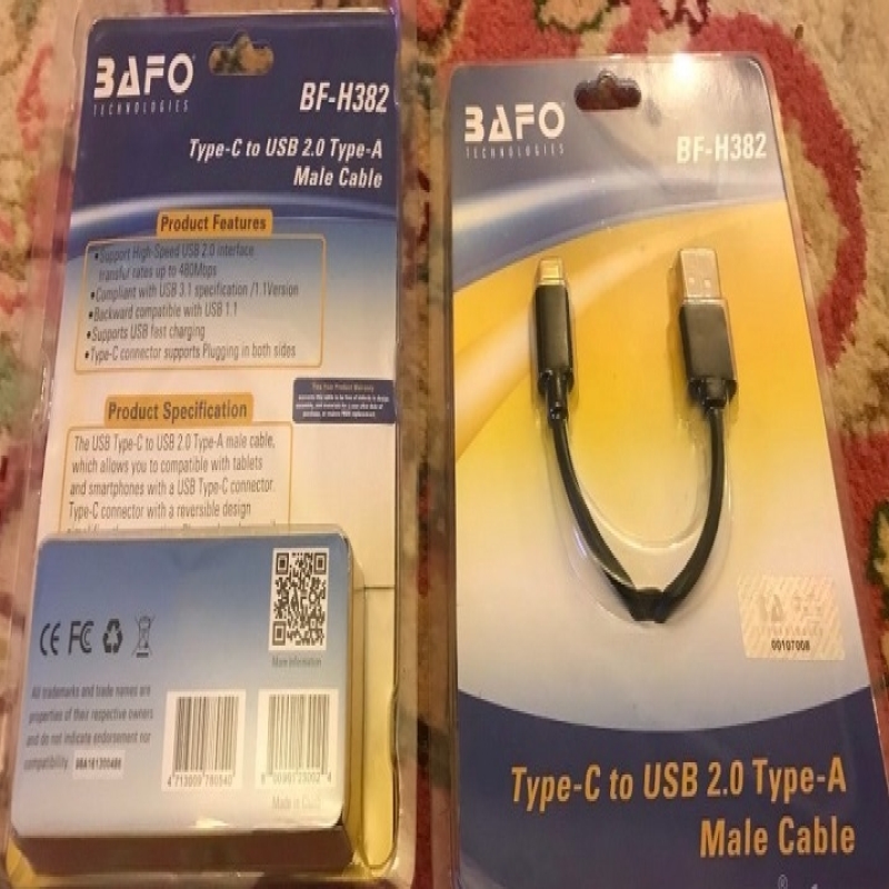 خرید عمده کابل شارژ تایپ سی 1.5 متری بافو < فروش کابل شارژ تایپ سی بافو, کابل انتقال داده بافو