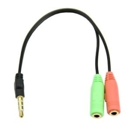 تبدیل برای هدست دو فیش,وصل کردن هدست به گوشی,headset to handsfree