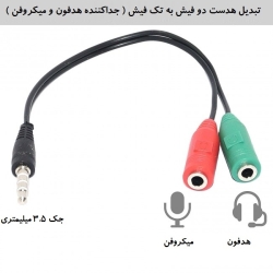 تبدیل اتصال هدست های دو فیش به تک فیش