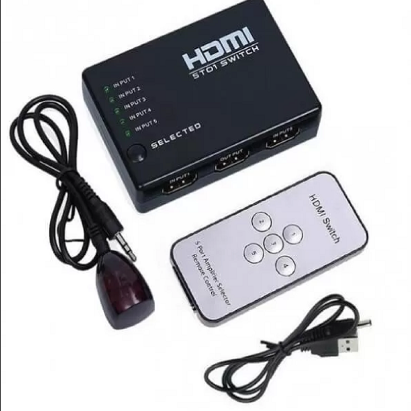 خرید عمده سوئیچ HDMI پنج پورت کنترل دار, فروش همکاری سوئیچ 5 به1  اچ دی ام ای با کنترل , فروش همکاری سوئیچ HDMI پنج پورت ریموت د