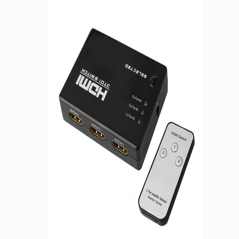 خرید عمده سوئیچ HDMI سه پورت کنترل دار, خرید عمده سوئیچ 3 به 1 اچ دی ام ای با ریموت , خرید سوئیچ HDMI سه پورت کنترل دار