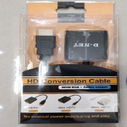 خرید عمده تبدیل اتصال لپ تاپ به پروژکتور دی نت ,تبدیل HDMI To VGA صدادار دی نت , وصل کردن لپ تاپ به مانیتور