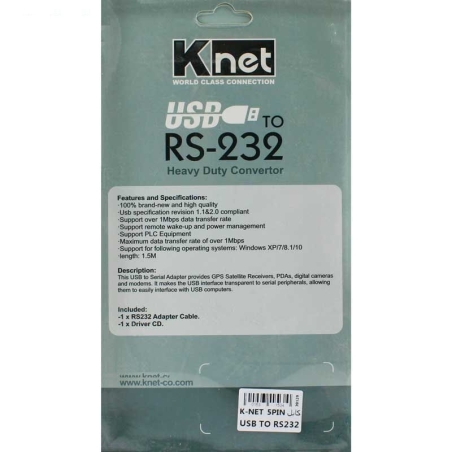 کابل تبدیل USB به RS232 کی نت مدل K-CO2320