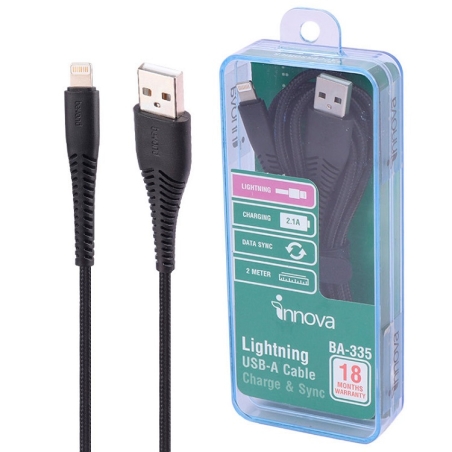 کابل شارژ لایتنینگ دو متری بیاند مدل BA-335