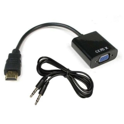 کابل تبدیل HDMI male به VGA female همراه با صدا, مشخصات خرید کابل اچ دی ام ای به وی جی ای به همراه خروجی صدا mansar