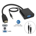 مشخصات و قیمت خرید کابل HDMI به VGA همراه صدا, کابل تبدیل HDMI  به VGA با خروجی صدا , قیمت عمده کابل HDMI به VGA همراه با خروجی 