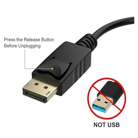 مشخصات کابل dp به hdmi, خرید عمده کابل تبدیل displayport به hdmi 4k, قیمت خرید عمده کابل dp به hdmi