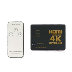 خرید عمده سوئیچ HDMI سه پورت کنترل دار مارک دی نت