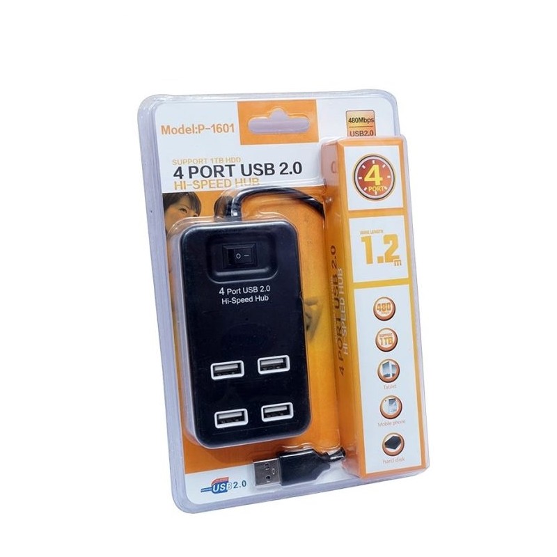 هاب یو اس بی سیم بلند منصار , هاب 4 پورت یو اس بی با کابل یک متری , هاب usb 1601 mansar