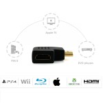 تبدیل نر به ماده HDMI 90 درجه تخت