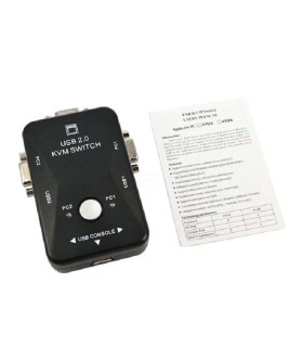 KVM سوئیچ دو پورت VGA برای اتصال کیبورد وموس به چند سیستم کامپیوتر
