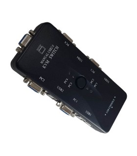 کی وی ام سوئیچ چهار پورت وی جی ای برای متصل شده 4 سیستم کامپیوتر به یکدیگر