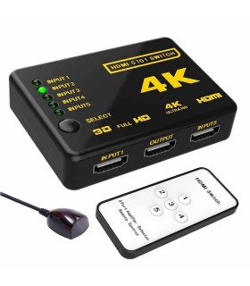 سوئیچ HDMI پنج پورت برای اتصال 5 دستگاه به 1 نمایشگر