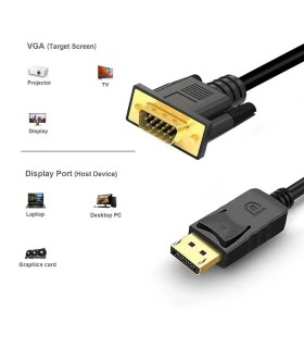 خرید کابل تبدیل دیسپلی پورت به وی جی ای مارک منصار
