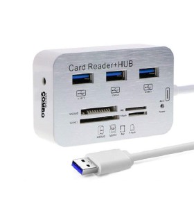 هاب 7 پورت USB3 کمبو فلزی مارک منصار