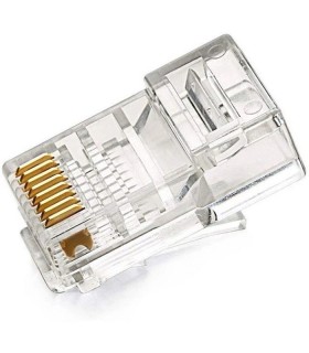 فروش عمده سوکت ته باز RJ45 بدون شیلد دی نت , قیمت کانکتور شبکه UTP CAT6