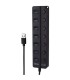 قیمت همکاری هاب 7 پورت usb3 کلیدار ارزان , هاب 7 پورت یو اس بی تری برای اتصال کیبورد و موس
