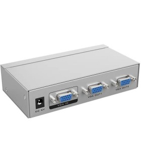 خرید عمده اسپلیتر 1 به 2 دو پورت VGA دی نت 250 مگاهرتز , فروش عمده اسپلیتر یک به دو وی جی ای با آداپتور