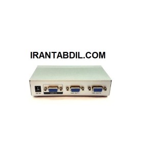 پخش عمده اسپلیتر دو پورت VGA آداپتور دار 250 مگاهرتز دی نت , اتصال یک کیس به دو مانیتور