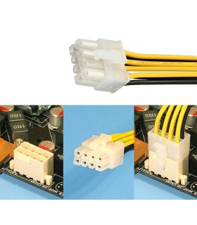 خرید عمده کابل تبدیل 4 پین ماده به 8 پین نر CPU