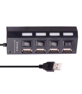 هاب 4 پورت USB2 ارزان قیمت , قیمت پخش هاب چهار پورت کلید دار