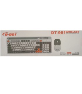 خرید عمده کیبورد و موس بی سیم DT-981 دی نت , فروش عمده کیبورد و ماوس وایرلس دی نت