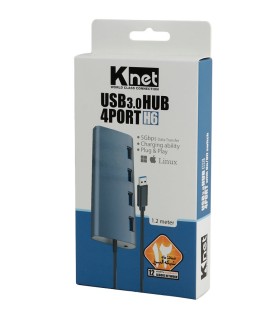 خرید عمده هاب 4پورت USB3 مدل H6 برند کی نت