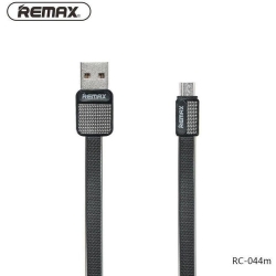 کابل شارژ فلت مشکی ریمکس,کابل گوشی میکرو USB ریمکس 044,کابل اندروید تخت مشکی ژله ای