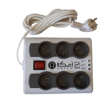 محافظ برق استاندارد امگا 6 خانه سیم بلند 3 متری