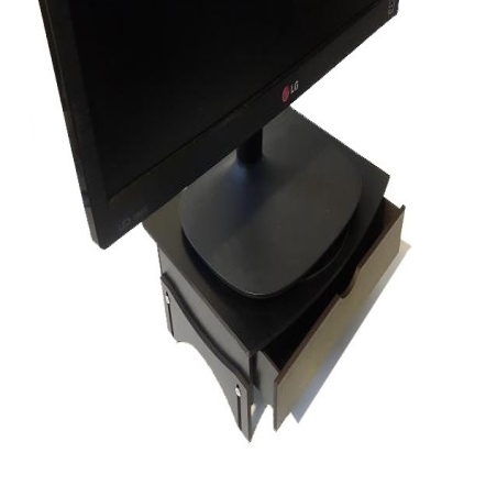 خرید عمده زیر مانیتوری چوبی , پایه زیر مانیتوری چوبی تنظیم ارتفاع ERAN M300, زیر مانیتوری چوبی کشودار تنظیم دار ERAN M300