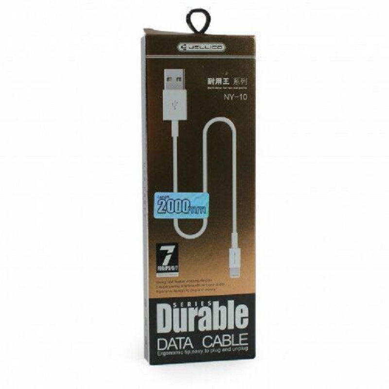 پک کابل آیفون جلیکو 2 متری درجه یک , قیمت کابل آیفون درجه یک جلیکو جنس خوب , خرید عمده کابل درجه یک جلیکو 2 متری