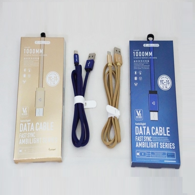 خرید کابل شارژ تایپ سی جلیکو, قیمت کابل تایپ سی جلیکو مدل yc15, کابل گوشی اس 8 jellico yc-15