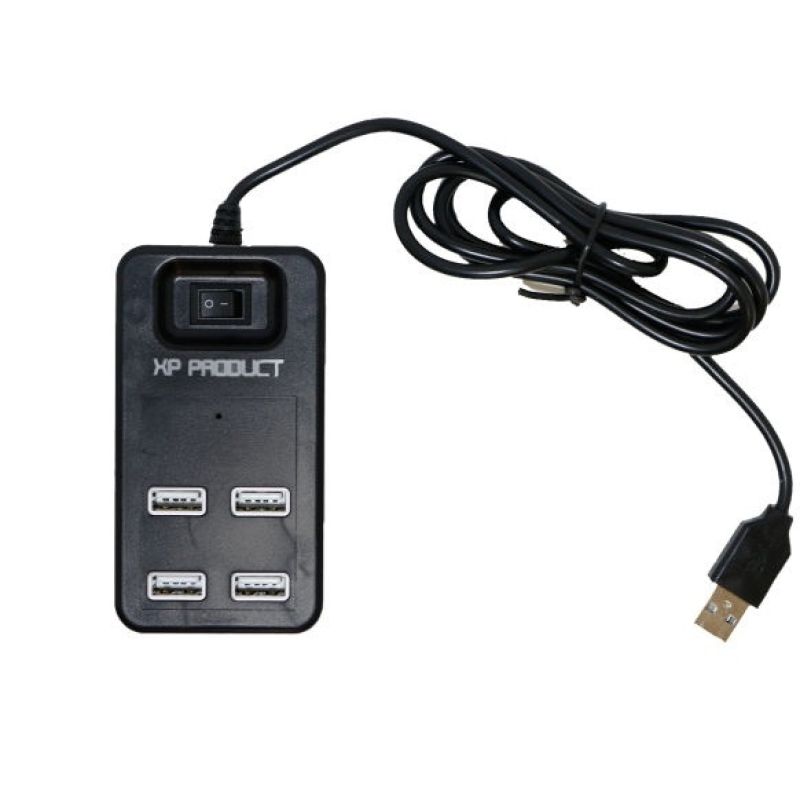 خرید عمده هاب ایکس پی کلید دار, هاب 4 پورت یک متری XP 809, قیمت تقسیم USB2