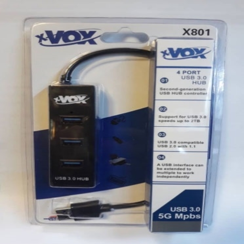 خرید عمده هاب یو اس بی تری وکس 801 ,عکس پک هاب usb3 xvox x801, قیمت هاب USB3 هارد ساپورت