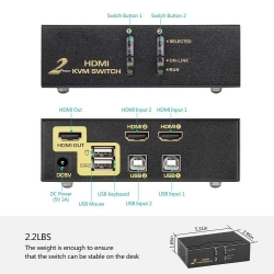 خرید عمده کی وی ام سوئیچ اچ دی ام ای, سوئیچ kvm kph622, سوئیچ کی وی ام 2 پورت اتوماتیک