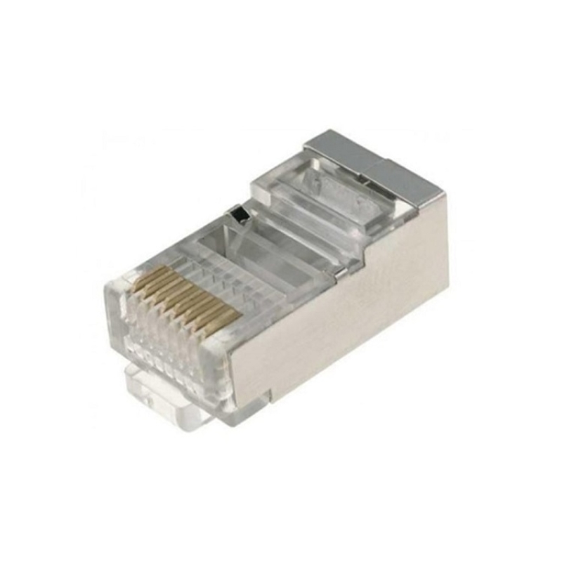 خرید عمده سوکت شبکه RJ45 وی نت فلزی , مشخصات سوکت شبکه Cat6 , کانکتور شبکه کته سیکس SFTP V-Net